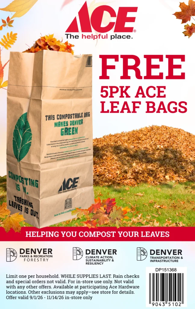 LeafDrop 2026 coupon for leaf bags at Ace Hardware